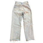 Zara Light Wash Baggy Distressed Jeans